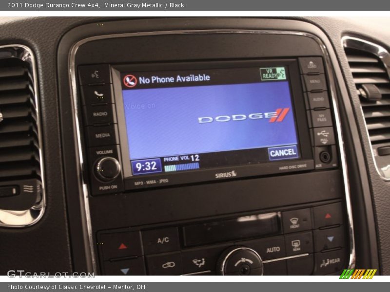 Mineral Gray Metallic / Black 2011 Dodge Durango Crew 4x4