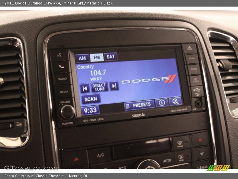 Mineral Gray Metallic / Black 2011 Dodge Durango Crew 4x4