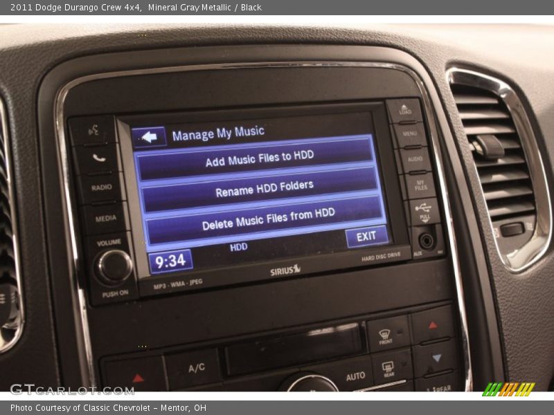 Mineral Gray Metallic / Black 2011 Dodge Durango Crew 4x4