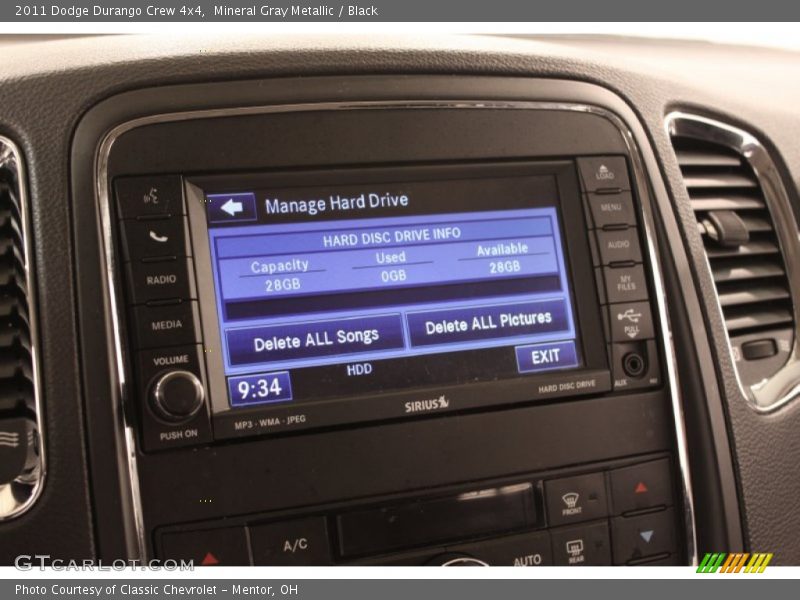Mineral Gray Metallic / Black 2011 Dodge Durango Crew 4x4