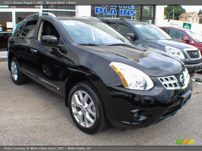 Wicked Black / Black 2011 Nissan Rogue S AWD