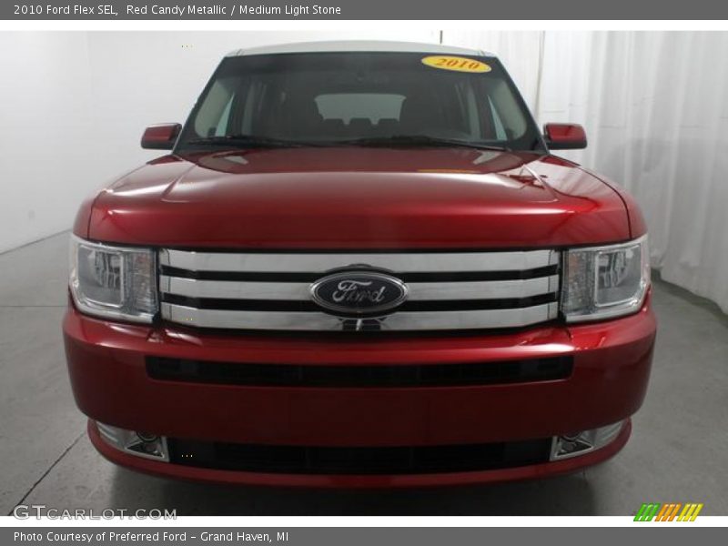 Red Candy Metallic / Medium Light Stone 2010 Ford Flex SEL