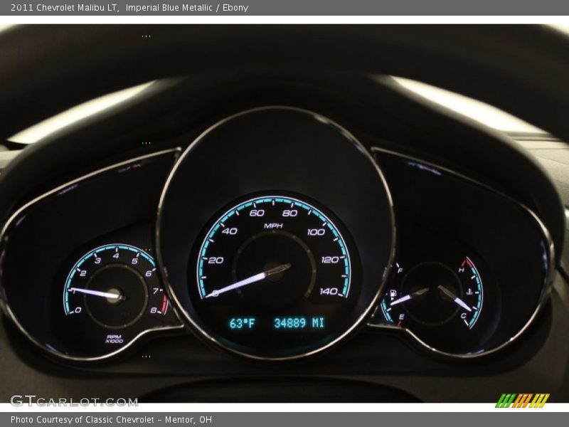 Imperial Blue Metallic / Ebony 2011 Chevrolet Malibu LT