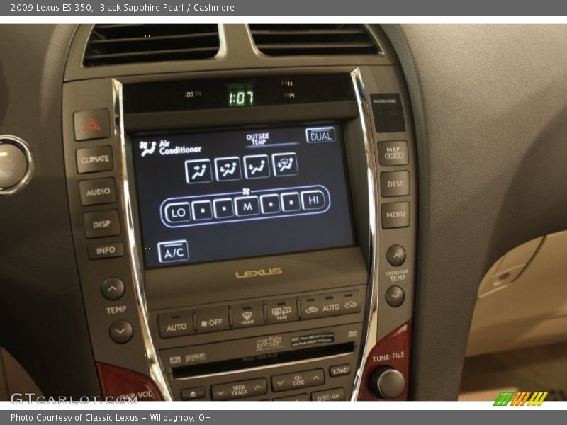 Black Sapphire Pearl / Cashmere 2009 Lexus ES 350