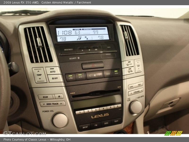 Golden Almond Metallic / Parchment 2009 Lexus RX 350 AWD