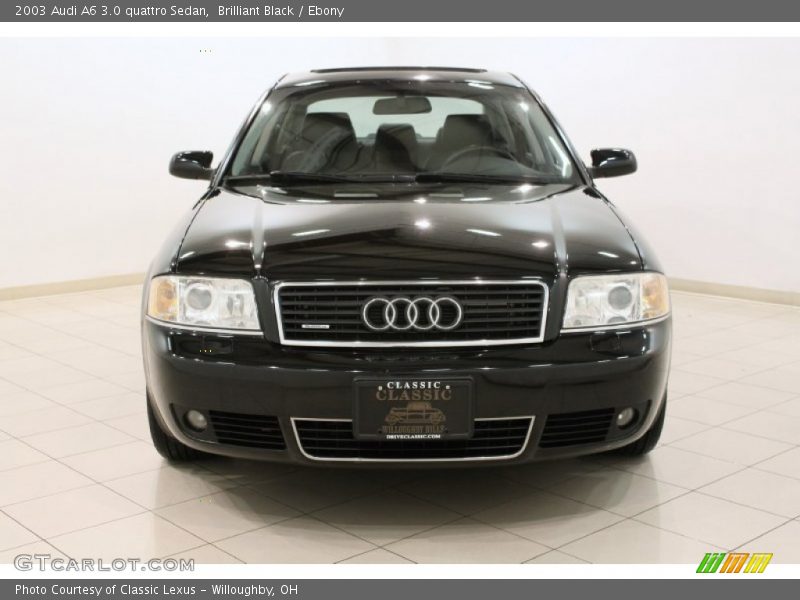 Brilliant Black / Ebony 2003 Audi A6 3.0 quattro Sedan