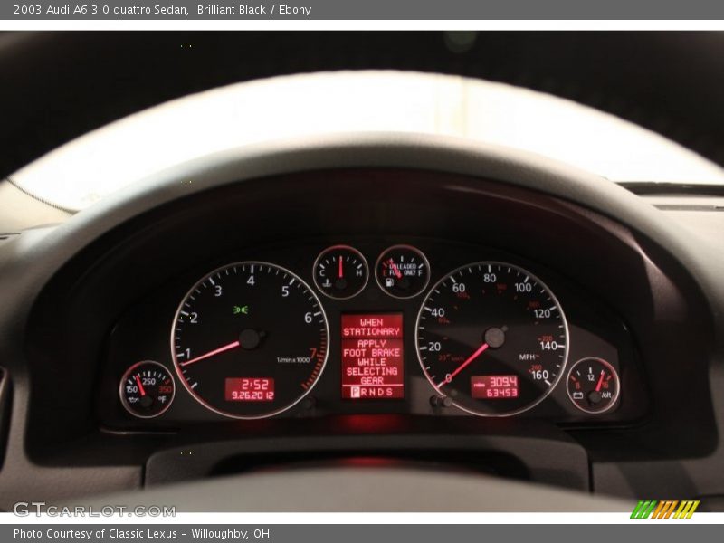 2003 A6 3.0 quattro Sedan 3.0 quattro Sedan Gauges