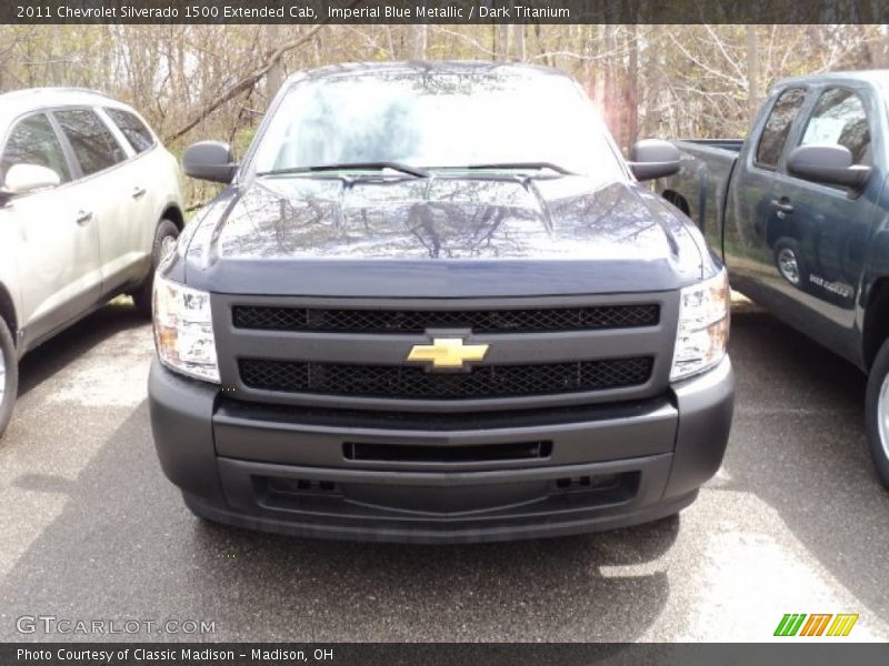 Imperial Blue Metallic / Dark Titanium 2011 Chevrolet Silverado 1500 Extended Cab