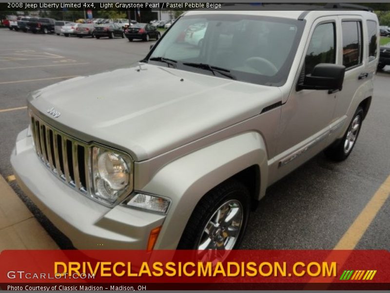 Light Graystone Pearl / Pastel Pebble Beige 2008 Jeep Liberty Limited 4x4