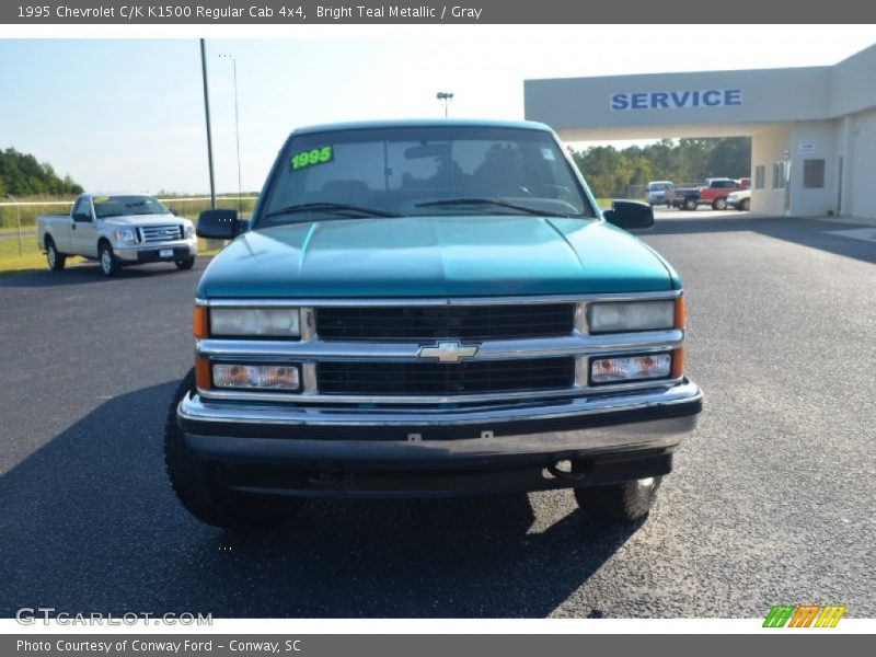 Bright Teal Metallic / Gray 1995 Chevrolet C/K K1500 Regular Cab 4x4