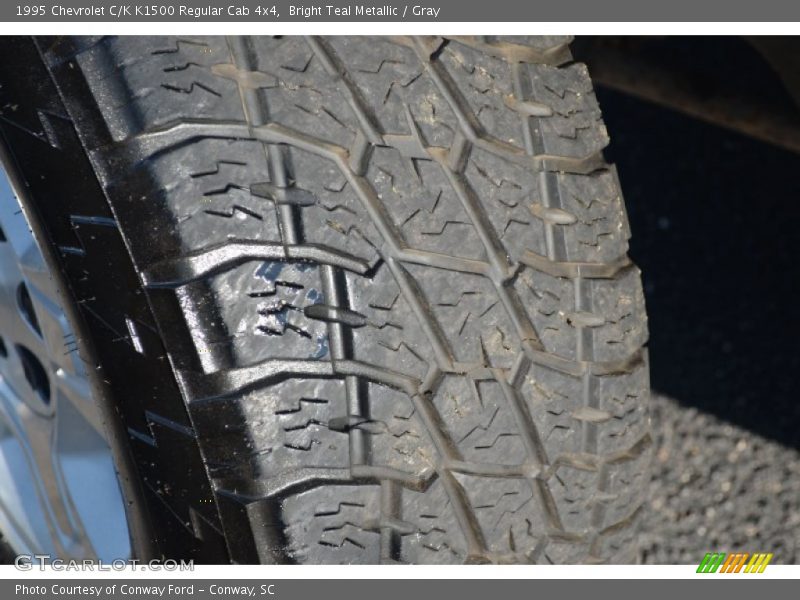 Bright Teal Metallic / Gray 1995 Chevrolet C/K K1500 Regular Cab 4x4