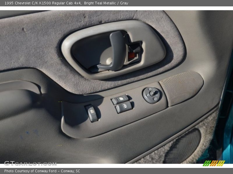 Bright Teal Metallic / Gray 1995 Chevrolet C/K K1500 Regular Cab 4x4