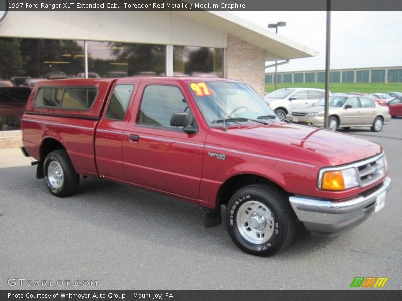 Toreador Red Metallic / Medium Graphite 1997 Ford Ranger XLT Extended Cab