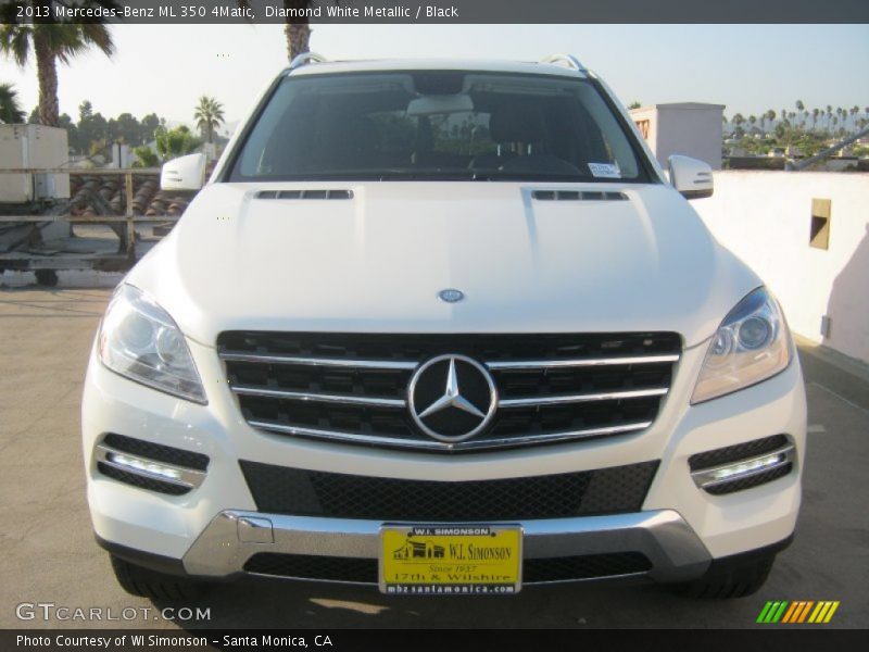Diamond White Metallic / Black 2013 Mercedes-Benz ML 350 4Matic