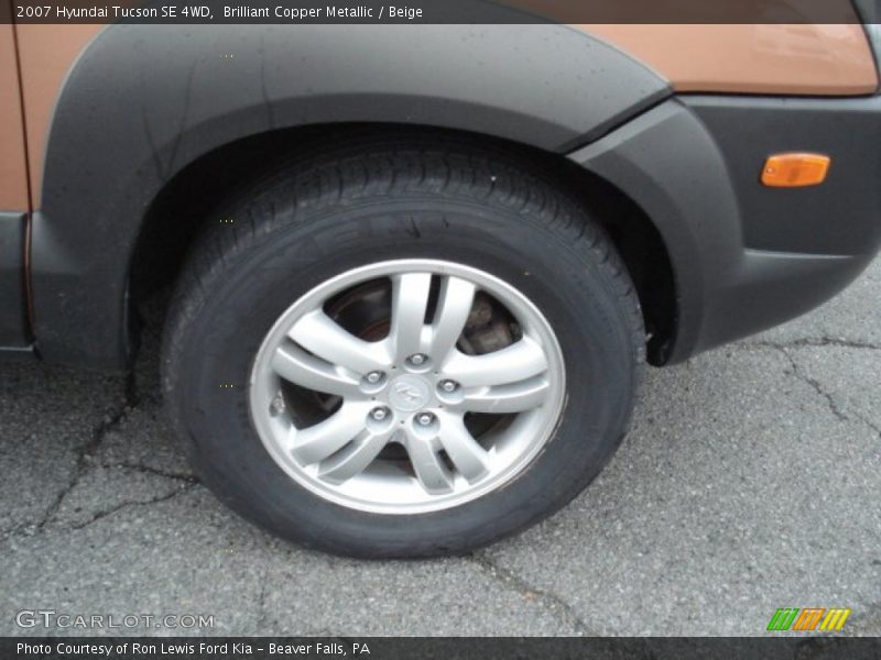 Brilliant Copper Metallic / Beige 2007 Hyundai Tucson SE 4WD