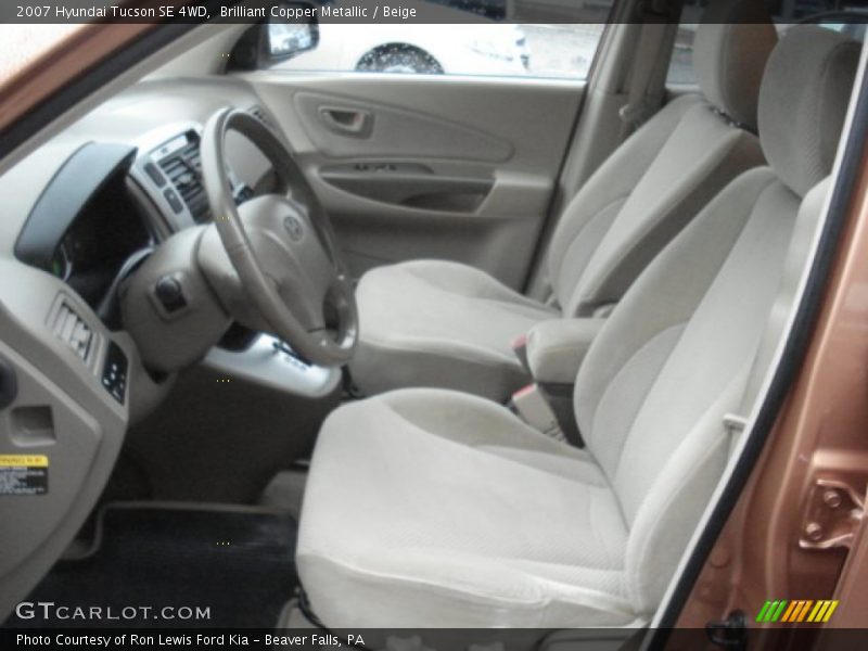  2007 Tucson SE 4WD Beige Interior
