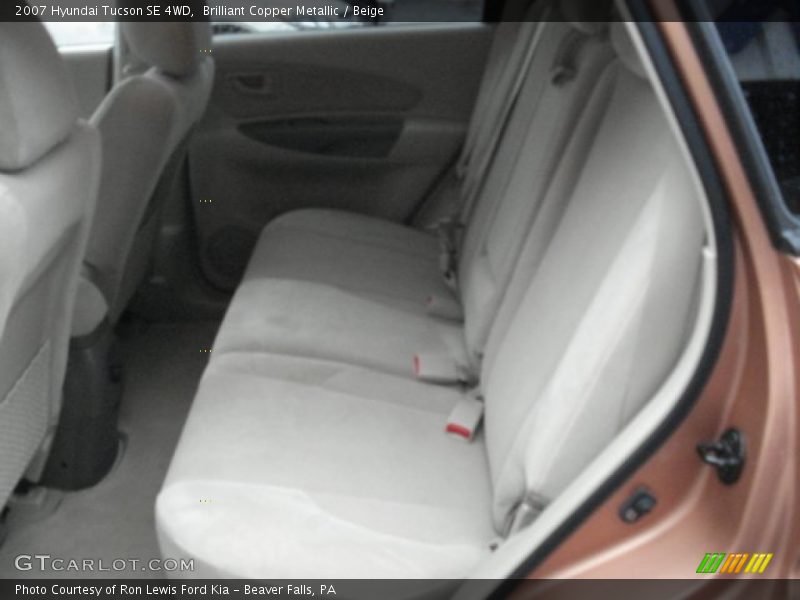 Brilliant Copper Metallic / Beige 2007 Hyundai Tucson SE 4WD