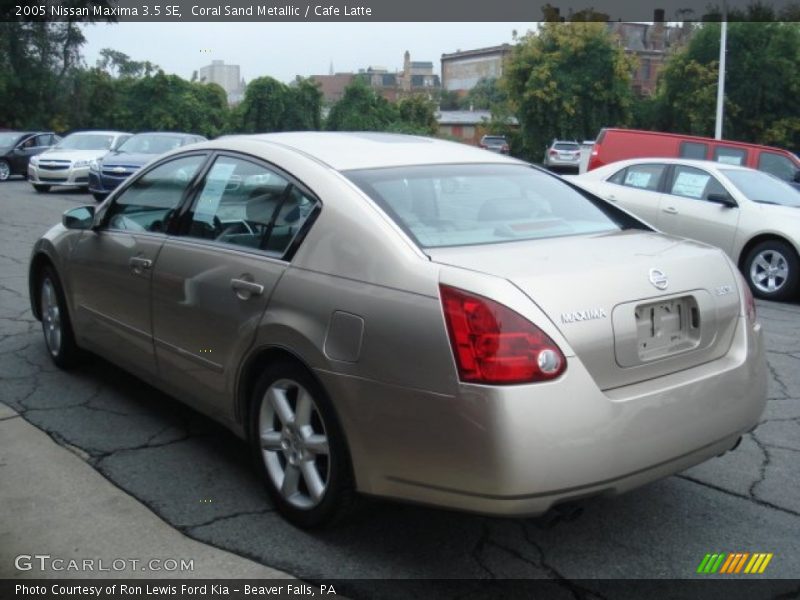 Coral Sand Metallic / Cafe Latte 2005 Nissan Maxima 3.5 SE