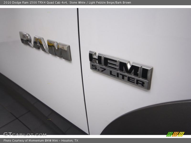 Stone White / Light Pebble Beige/Bark Brown 2010 Dodge Ram 1500 TRX4 Quad Cab 4x4