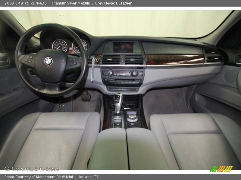 Titanium Silver Metallic / Grey Nevada Leather 2009 BMW X5 xDrive30i