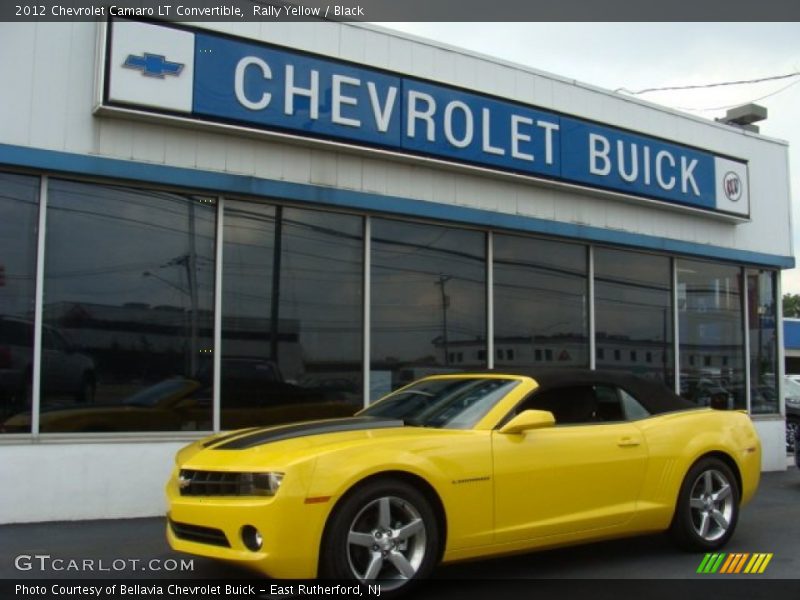 Rally Yellow / Black 2012 Chevrolet Camaro LT Convertible