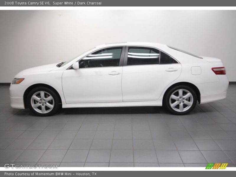 Super White / Dark Charcoal 2008 Toyota Camry SE V6