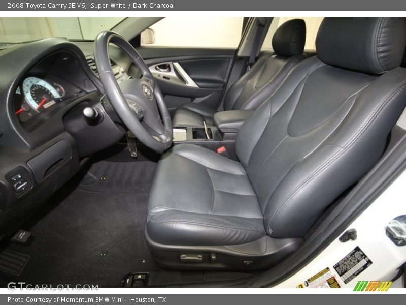 Super White / Dark Charcoal 2008 Toyota Camry SE V6
