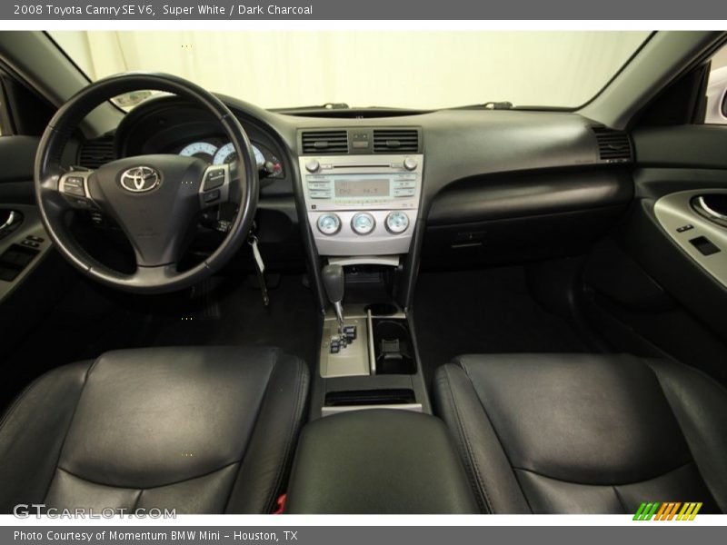 Super White / Dark Charcoal 2008 Toyota Camry SE V6