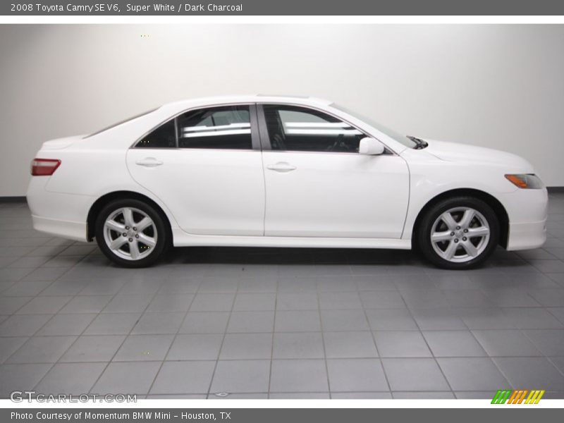 Super White / Dark Charcoal 2008 Toyota Camry SE V6