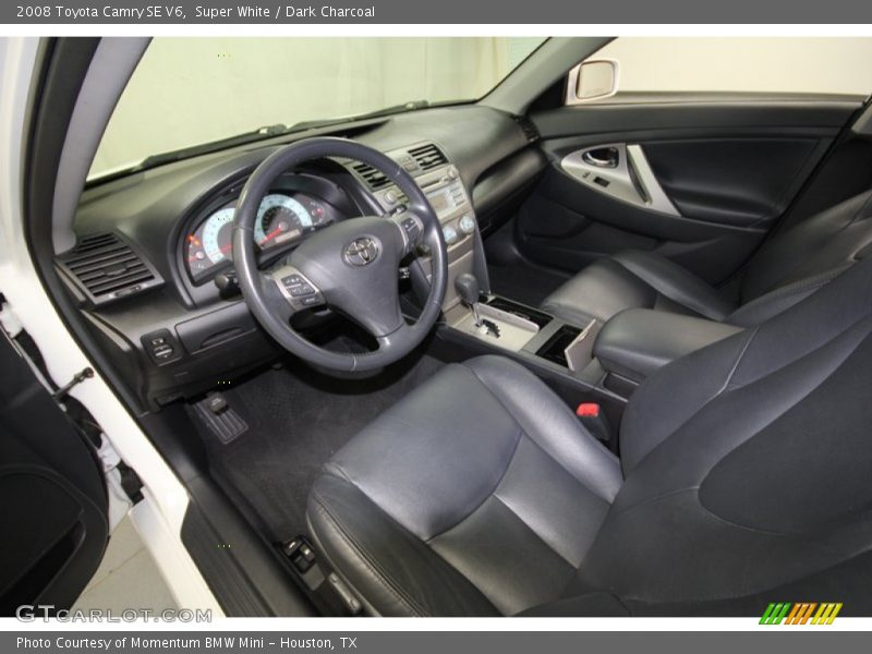 Super White / Dark Charcoal 2008 Toyota Camry SE V6