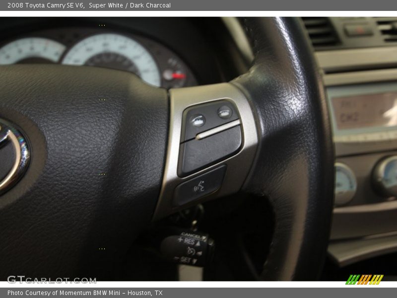 Super White / Dark Charcoal 2008 Toyota Camry SE V6
