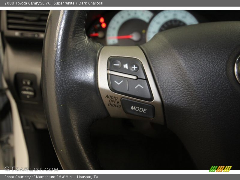 Super White / Dark Charcoal 2008 Toyota Camry SE V6
