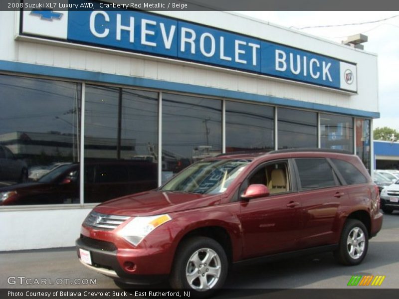 Cranberry Red Metallic / Beige 2008 Suzuki XL7 Luxury AWD