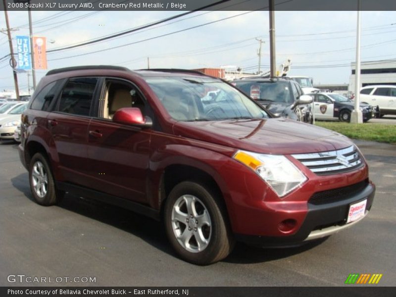 Cranberry Red Metallic / Beige 2008 Suzuki XL7 Luxury AWD