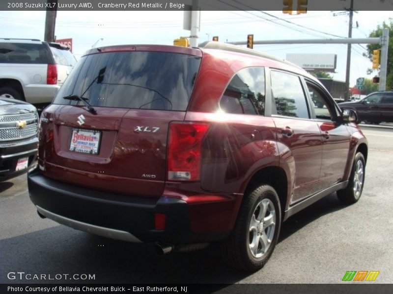 Cranberry Red Metallic / Beige 2008 Suzuki XL7 Luxury AWD