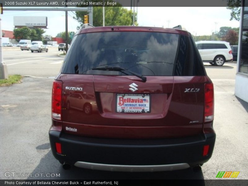 Cranberry Red Metallic / Beige 2008 Suzuki XL7 Luxury AWD