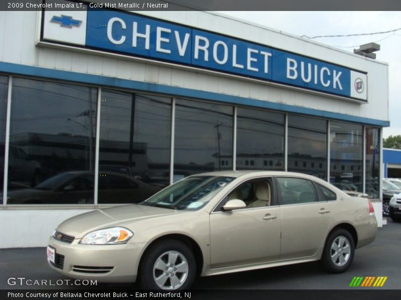 Gold Mist Metallic / Neutral 2009 Chevrolet Impala LT