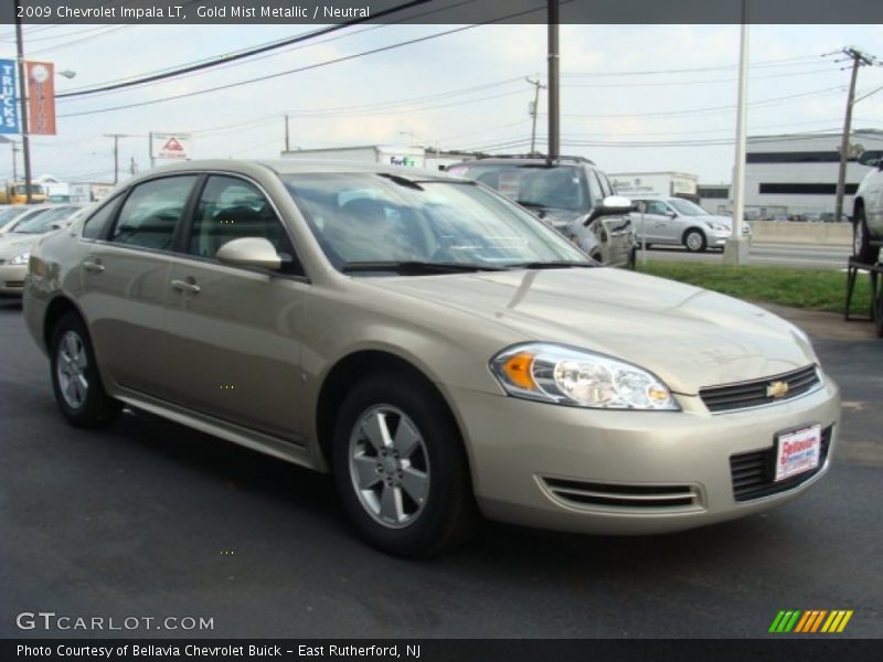 Gold Mist Metallic / Neutral 2009 Chevrolet Impala LT
