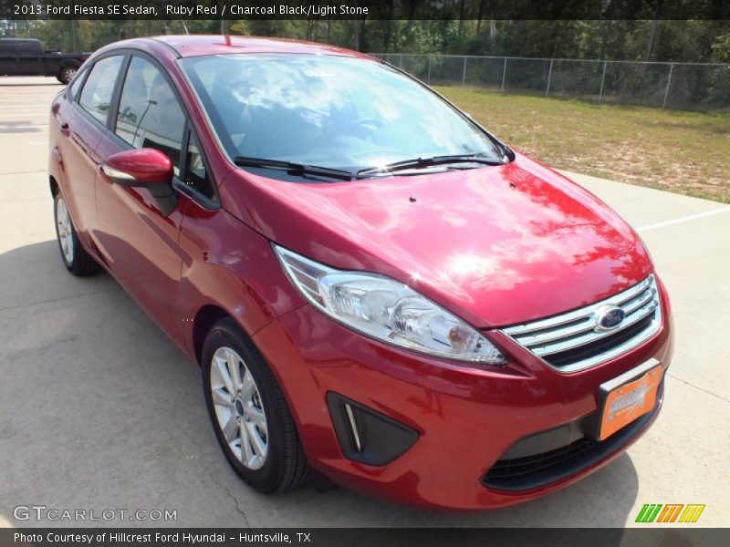 Ruby Red / Charcoal Black/Light Stone 2013 Ford Fiesta SE Sedan