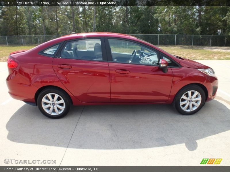 Ruby Red / Charcoal Black/Light Stone 2013 Ford Fiesta SE Sedan