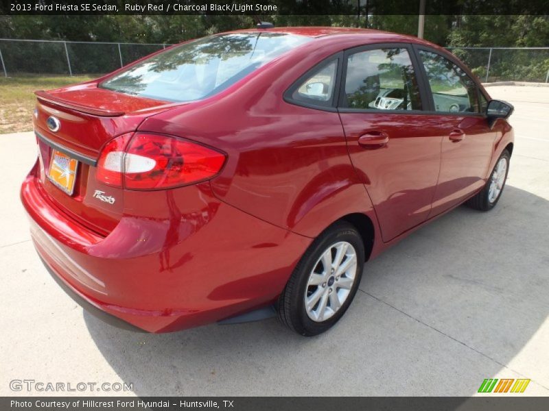 Ruby Red / Charcoal Black/Light Stone 2013 Ford Fiesta SE Sedan