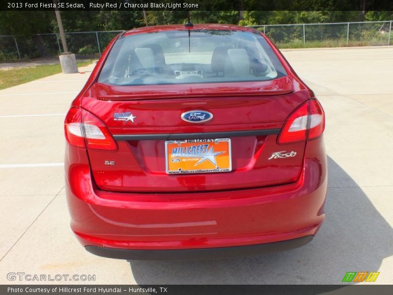 Ruby Red / Charcoal Black/Light Stone 2013 Ford Fiesta SE Sedan