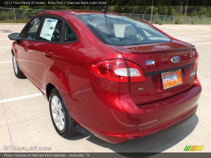 Ruby Red / Charcoal Black/Light Stone 2013 Ford Fiesta SE Sedan