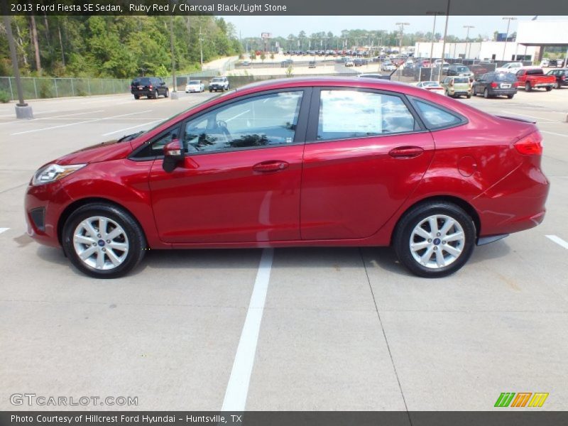Ruby Red / Charcoal Black/Light Stone 2013 Ford Fiesta SE Sedan