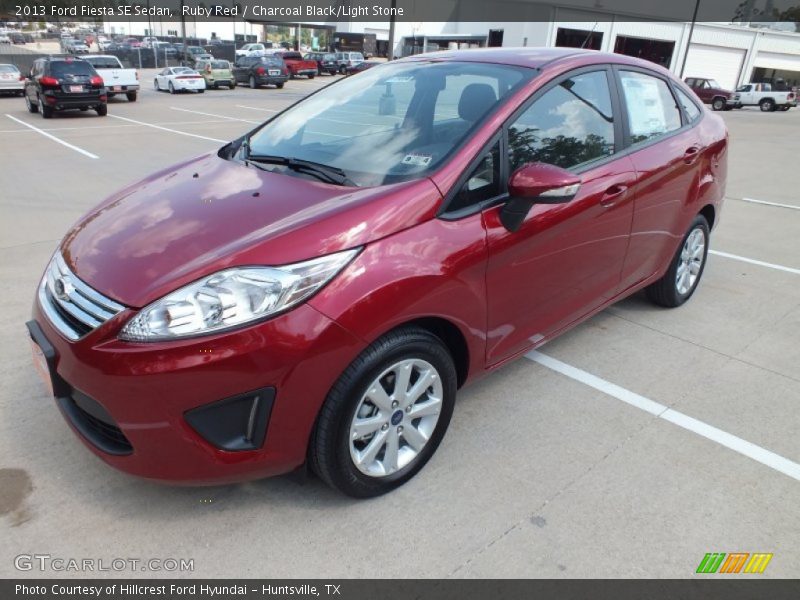 Ruby Red / Charcoal Black/Light Stone 2013 Ford Fiesta SE Sedan