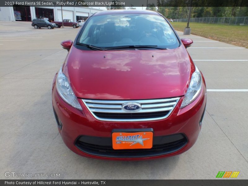 Ruby Red / Charcoal Black/Light Stone 2013 Ford Fiesta SE Sedan