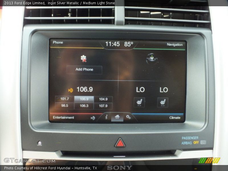 Ingot Silver Metallic / Medium Light Stone 2013 Ford Edge Limited