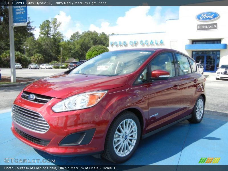 Ruby Red / Medium Light Stone 2013 Ford C-Max Hybrid SE