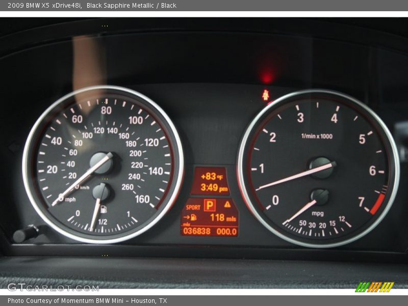 Black Sapphire Metallic / Black 2009 BMW X5 xDrive48i