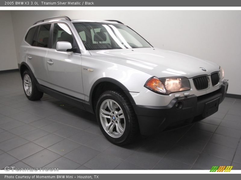 Titanium Silver Metallic / Black 2005 BMW X3 3.0i